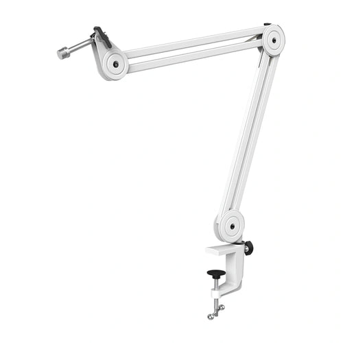 Fifine BM63W - Bras de microphone de bureau 82,5 cm (blanc) : bras de microphone de bureau Fifine BM63W blanc