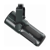 Fifine Tank6 - Microphone dynamique métal USB-C et XLR (noir) : microphone dynamique Fifine Tank6 noir sur trépied