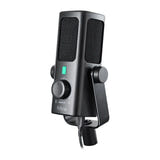 Fifine Profile 3 - Microphone à condensateur USB-C 192 kHz (noir) : Fifine Profile 3 sur son pied de bureau