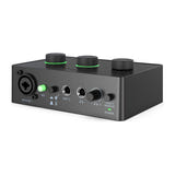 Fifine Ampli 1 - Interface audio USB-C, alimentation fantôme 48 V (noir) : molettes et témoins de niveau de l'Ampli 1