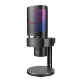 Fifine A9 - Microphone studio USB 4 directivités avec pied (noir) : sélecteur de directivité du Fifine A9
