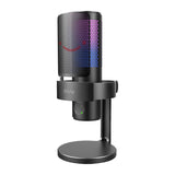 Fifine A9 - Microphone studio USB 4 directivités avec pied (noir) : sélecteur de directivité du Fifine A9