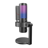 Fifine A9 - Microphone studio USB 4 directivités avec pied (noir) : filtre anti-pop et grille du Fifine A9