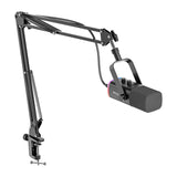 Fifine AM8T - Microphone dynamique USB et XLR avec bras BM63 (noir) : commandes de façade du Fifine AM8T