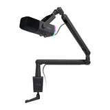 Fifine TAM8 - Microphone dynamique USB et XLR avec bras BM88 (noir) : commandes et molettes du Fifine TAM8