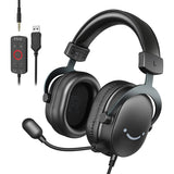 Fifine H9 - Casque gaming filaire 7.1 avec micro détachable (noir) : coussinets et arceau du Fifine H9