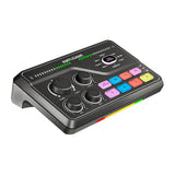 Fifine SC8 RGB - Table de mixage gaming XLR, optique et 48 V (noire) : molettes de réglage de la Fifine SC8 RGB