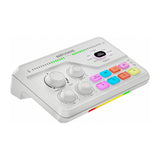 Fifine SC8W RGB - Table de mixage gaming XLR, optique et 48 V (blanche) : touches programmables et éclairage de la Fifine SC8W RGB