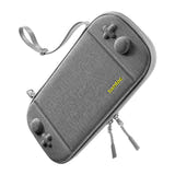 Tomtoc G05 Slim - Étui de transport pour Nintendo Switch 2, 12 jeux (gris) : intérieur matelassé accueillant la console