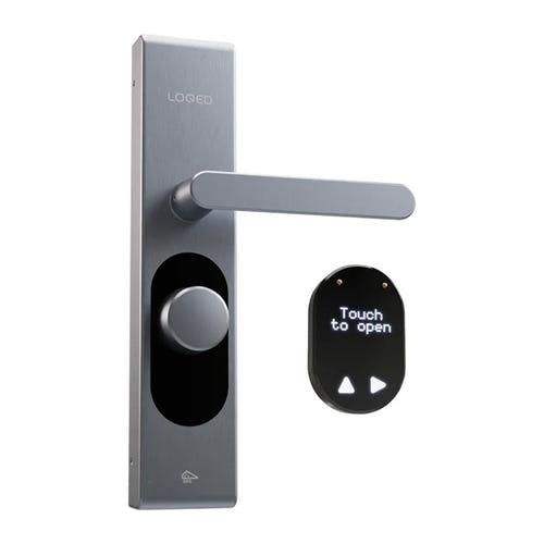Shelly LOQED Touch Smart Lock - Serrure connectée sans clé Wi-Fi et Bluetooth (argent) : serrure connectée LOQED Touch Smart Lock argent