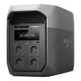 EcoFlow DELTA 3 Max - Station électrique portable 2048 Wh, 2400 W : façade avant avec écran et prises secteur