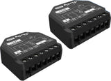 Shelly 2PM Gen3 - Lot de 2 modules volets 2 canaux Wi-Fi avec mesure d'énergie : lot de deux modules domotiques Shelly 2PM Gen3 noirs