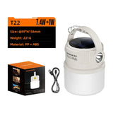 Superfire T22 - Lampe de camping 360° avec projecteur 180 m et charge solaire : poignée, crochet métallique et écran de charge de la T22