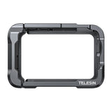 Telesin S6-FMS-35-TDJ - Cage aluminium pour DJI Osmo Action 6 : cage aluminium montée sur une fixation