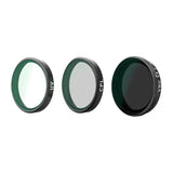 Telesin S5-FLT-41 - Jeu de 3 filtres CPL, VND2-32 et UV pour DJI Osmo Action 6 : jeu de trois filtres Telesin CPL, VND2-32 et UV
