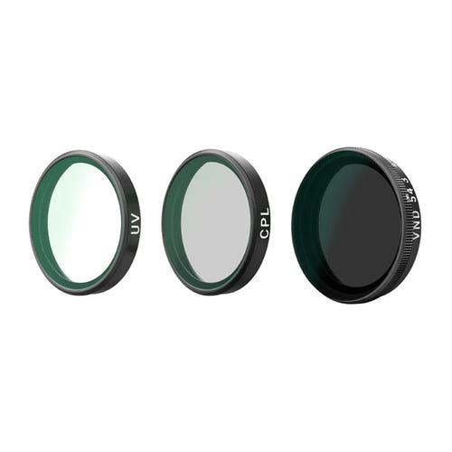 Telesin S5-FLT-41 - Jeu de 3 filtres CPL, VND2-32 et UV pour DJI Osmo Action 6 : jeu de trois filtres Telesin CPL, VND2-32 et UV