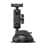 Telesin S3-SUS-05-TDJ - Support à ventouse pour DJI Osmo Action 3, 4 et 5 Pro : bras à double rotule et molette de blocage