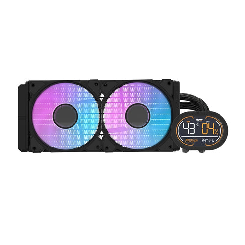 darkFlash DH240D v2 - Watercooling AIO 240 mm ARGB à écran LED (noir) : watercooling darkFlash DH240D v2 noir