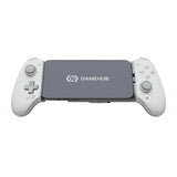 GameSir G8+ MFi - Manette mobile filaire à sticks Hall (grise) : smartphone installé dans la manette G8+ MFi