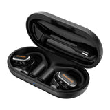 OneOdio OpenRock Link 20 - Écouteurs sans fil à oreille ouverte et micro amovible (noirs) : boîtier de charge des OpenRock Link 20