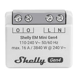 Shelly EM Mini Gen4 - Compteur d'énergie Wi-Fi, Zigbee et Matter : compteur d'énergie Shelly EM Mini Gen4