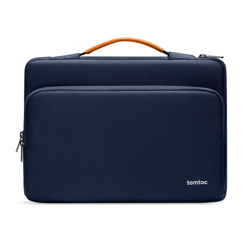 Tomtoc Defender-A14 - Sacoche pour ordinateur portable 16 pouces (bleu marine) : sacoche Tomtoc Defender-A14 bleu marine, vue d'ensemble