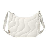 Tomtoc Terra-T34 Puffy - Sacoche matelassée 9 L pour tablette 11 pouces (Snowberg, blanche) : sacoche Tomtoc Terra-T34 Puffy blanche, vue d'ensemble