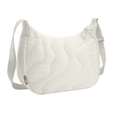 Tomtoc Terra-T34 Puffy - Sacoche matelassée 9 L pour tablette 11 pouces (Snowberg, blanche) : tissu matelassé blanc de la sacoche