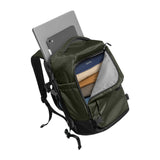 Tomtoc Navigator-T66 Liteway - Sac à dos de voyage 28 L (vert) : ouverture à plat du sac de voyage