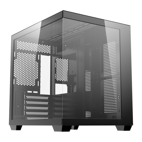darkFlash B275 - Boîtier PC mini tour panoramique 270° (noir) : boîtier darkFlash B275 noir, vue d'ensemble
