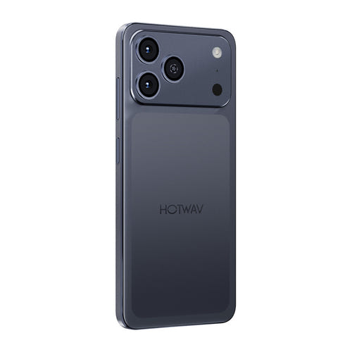 HOTWAV A17 Pro Max - Smartphone 6,75 pouces 120 Hz, 5160 mAh (noir) : dos en alliage aluminium-titane