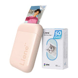 Liene Pearl - Imprimante photo portable Zink + 50 feuilles (rose) (vue 5)
