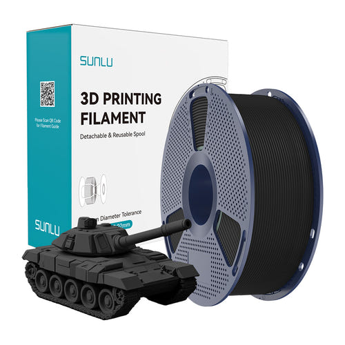 Sunlu PLA+ High-Speed - Filament 3D 1,75 mm (noir) : bobine de filament Sunlu PLA+ High-Speed noir
