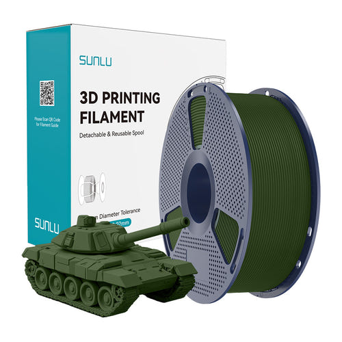 Sunlu PLA+ High-Speed - Filament 3D 1,75 mm (olive) : bobine de filament Sunlu PLA+ High-Speed olive
