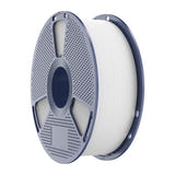 Sunlu PETG High-Speed Matte - Filament 3D mat (blanc) : bobine de filament Sunlu PETG mat blanc et objets imprimés
