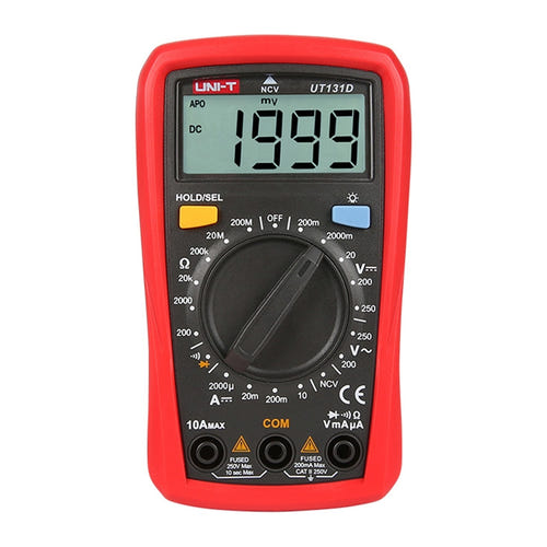 UNI-T UT131D - Multimètre numérique de poche avec détection NCV : multimètre numérique UNI-T UT131D avec sa coque de protection