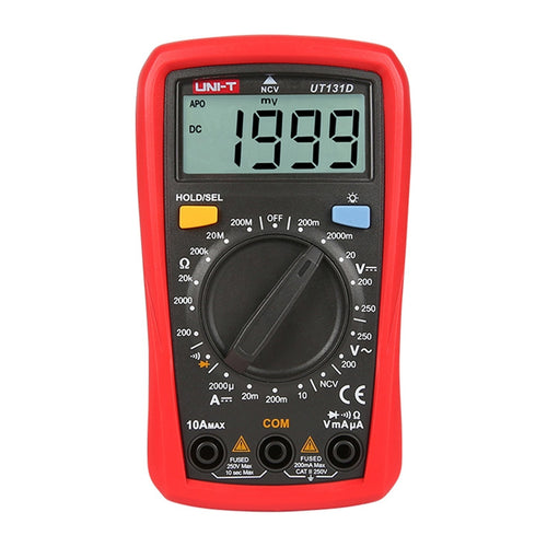 UNI-T UT131D - Multimètre numérique de poche avec détection NCV : multimètre numérique UNI-T UT131D avec sa coque de protection