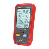 UNI-T UT673PV - Testeur MPPT pour panneaux solaires 5 à 800 W : écran LCD affichant les paramètres du panneau