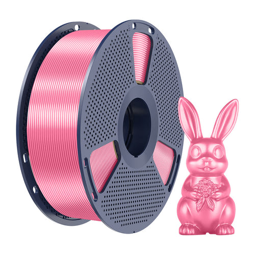 Sunlu PLA+ Silk - Filament 3D à finition brillante effet soie (rose) : aspect brillant effet soie du filament