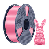 Sunlu PLA+ Silk - Filament 3D à finition brillante effet soie (rose) : aspect brillant effet soie du filament