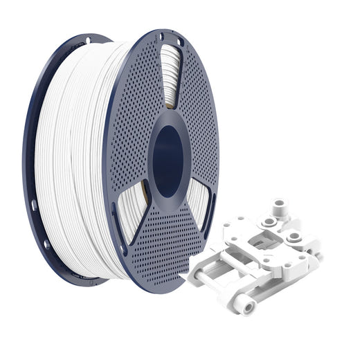 Sunlu ABS - Filament 3D pour pièces fonctionnelles (blanc) : filament ABS blanc de près