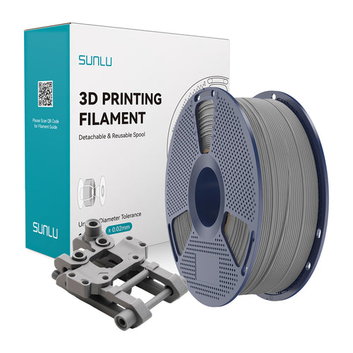 Sunlu ABS - Filament 3D pour pièces fonctionnelles (gris) : bobine de filament Sunlu ABS gris