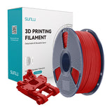 Sunlu ABS - Filament 3D pour pièces fonctionnelles (rouge) : bobine de filament Sunlu ABS rouge