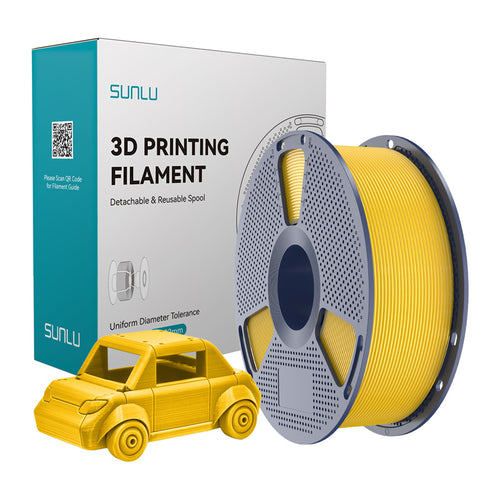 Sunlu PETG - Filament 3D résistant aux chocs (jaune vif) : bobine de filament Sunlu PETG jaune vif