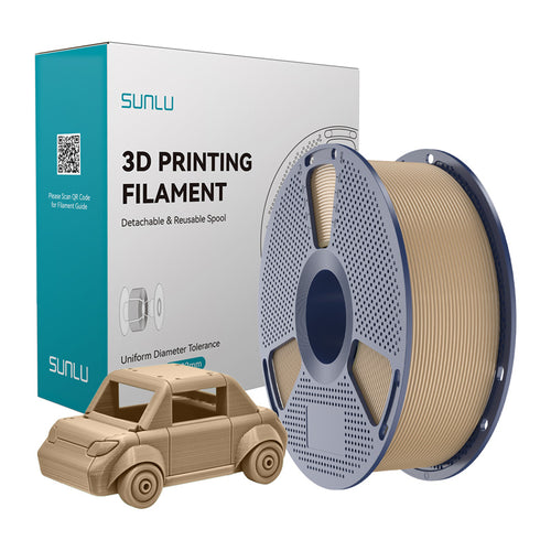 Sunlu PETG - Filament 3D pour pièces durables (chêne) : bobine de filament Sunlu PETG teinte chêne