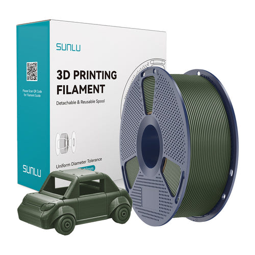 Sunlu PETG - Filament 3D pour l'intérieur et l'extérieur (olive) : bobine de filament Sunlu PETG olive