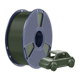 Sunlu PETG - Filament 3D pour l'intérieur et l'extérieur (olive) : filament PETG olive enroulé sur sa bobine