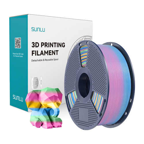 Sunlu PLA Rainbow 04 - Filament 3D arc-en-ciel pour la déco : bobine de filament Sunlu PLA Rainbow 04