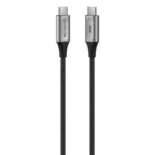 EcoFlow RAPID Pro - Câble USB-C vers USB-C 240 W, 1,8 m : câble EcoFlow RAPID Pro USB-C tressé nylon