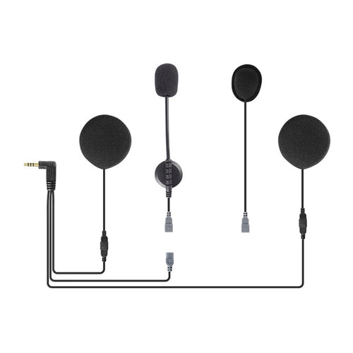 EJEAS HIFI-M2 - Kit oreillettes et micro pour casque moto, intercom Q7 (jack 3,5 mm) : kit oreillettes et micro EJEAS HIFI-M2 avec prise jack 3,5 mm